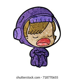 Cartoon-sprechender Astronaut