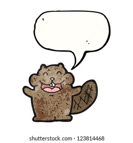 cartoon talking beaver