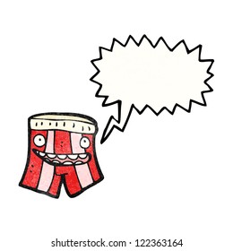 caricatura hablando pantalones cortos