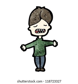 niño que habla de dibujos animados