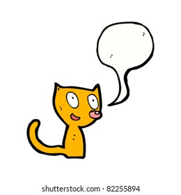 Cartoon sprechende Katze