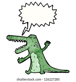 cartoon talking crocodile