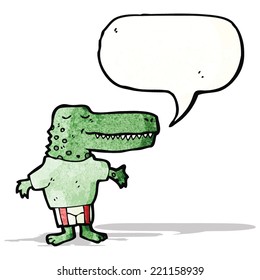 caricatura que habla de cocodrilo