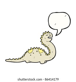 caricatura hablando de dinosaurio