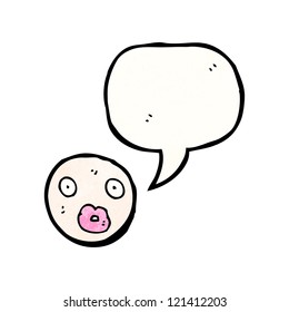 cartoon talking face symbol