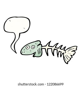 cartoon talking fish bones