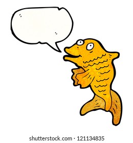 caricatura que habla pez dorado