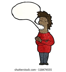 cartoon talking man