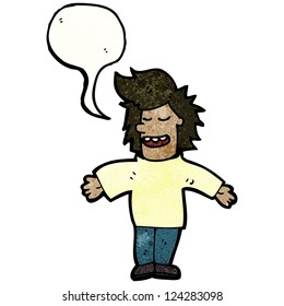 cartoon talking man