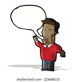 caricatura hablando hombre