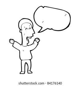 cartoon talking man