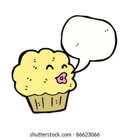 cartoon talking muffin