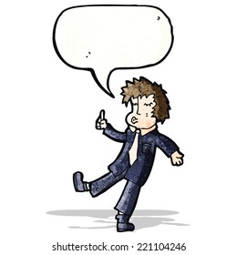 cartoon talking office man