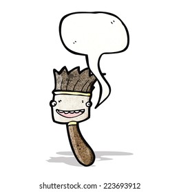 cartoon talking paintbrush