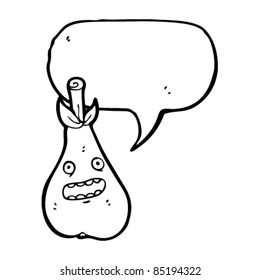 caricatura hablando pera
