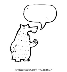 Karikatur, der den Eisbären spricht
