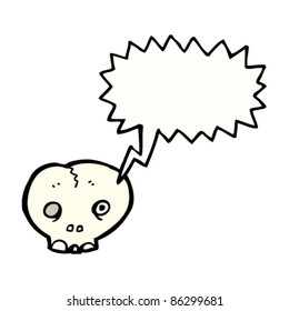 cartoon talking skull
