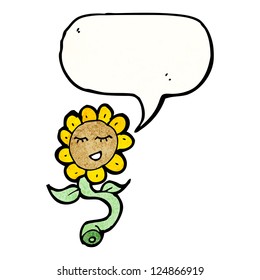 Cartoon sprechende Sonnenblume