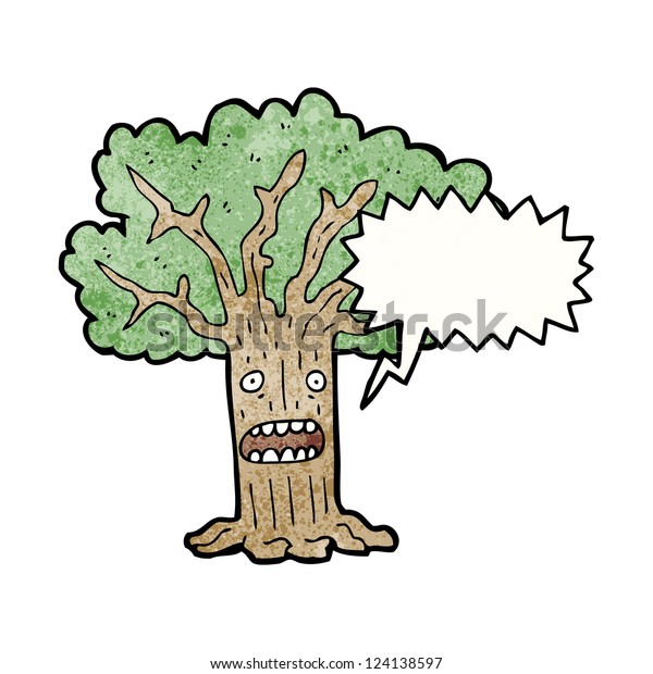 Cartoon Talking Tree Stock Vector (Royalty Free) 124138597