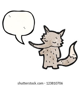 cartoon talking wolf cub