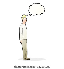 Cartoon-Hoher Mann mit Denkblase