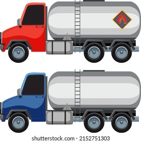 Cartoon tank truck or gas truck illustration