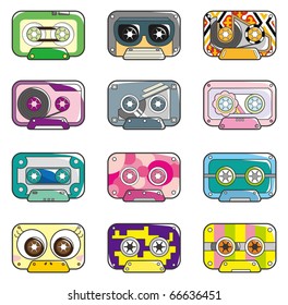 cartoon tape icon