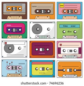 cartoon tape icon