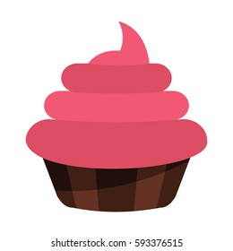 Cartoon tasty cake isolated on white background. Vector illustration. element for banner, infographic and label
