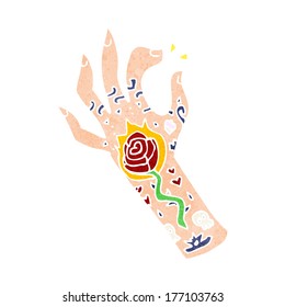 cartoon tattoo hand