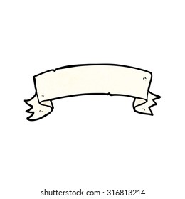 cartoon tattoo scroll banner