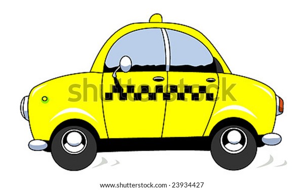 Cartoon taxi\
car