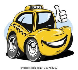 Cartoon Taxi Car Giving Thumbs Stock Vector (Royalty Free) 359788217