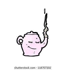 olla de té de dibujos animados
