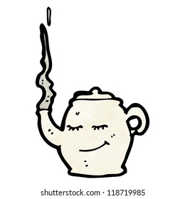 olla de té de dibujos animados