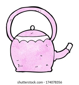 olla de té de dibujos animados