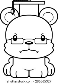A cartoon teacher bear looking angry.