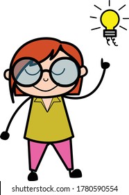 Cartoon Teacher Got an idea