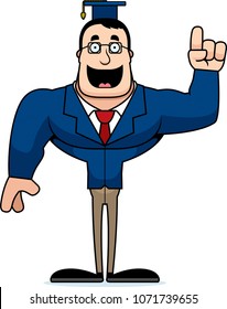 A cartoon teacher with an idea.
