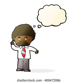cartoon teacher with thought bubble