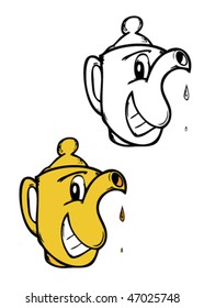 Cartoon teapot