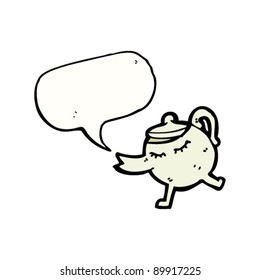 personaje de tetera de dibujos animados