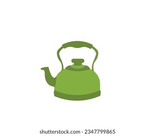 Cartoon teapot on a white background. Vector illustration