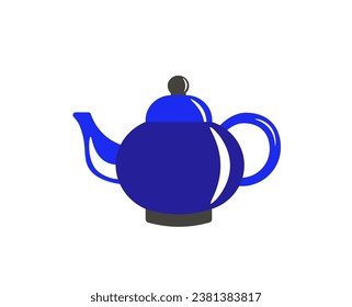 Cartoon teapot on a white background. Vector illustration
