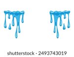 Cartoon tear drops icon. Sorrow cry streams, tear blob. Crying fluid, falling blue water drops. Isolated vector for sorrowful character weeping expression. Wet grief droplets