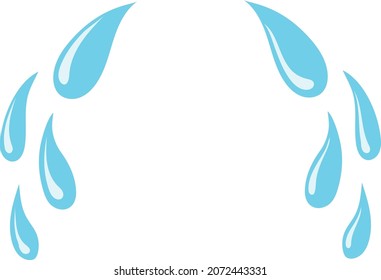 Cartoon tears. Dripping despair drops, vector illustration isolated on white background