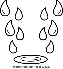 cartoon tears line art icon 