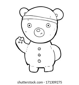oso de peluche de caricatura