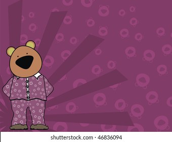 cartoon teddy bear background in vector format