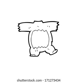 cuerpo de oso de peluche de dibujos animados